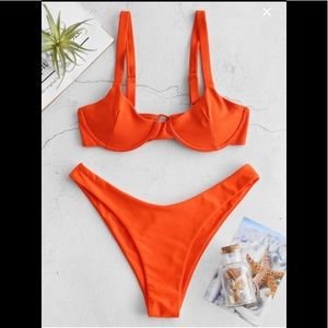 Zaful bright orange bikini